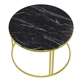 thumbnail of Helloshop26 - Mesa de centro redonda 50 x 80 cm mármore preto dourado 03_0008426