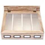 thumbnail of Aufbewahrungsbox HWC-C25, Teebox Schmuckkästchen Kiste, Paulownia 17x37x33cm ~ naturbraun