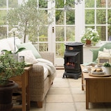 thumbnail of Stufa a gas in ghisa autentica 3400W effetto fuoco verde Provenza