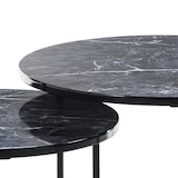 thumbnail of Oreste Luchetta Set 2 tavolini OMAHA BLACK MARBLE H.49,5 x L.50 x P.50