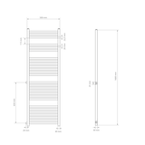 thumbnail of ECD Germany Renovierungsheizkörper 500×1600 mm Weiß, gerade, Seitenanschluss 650 mm