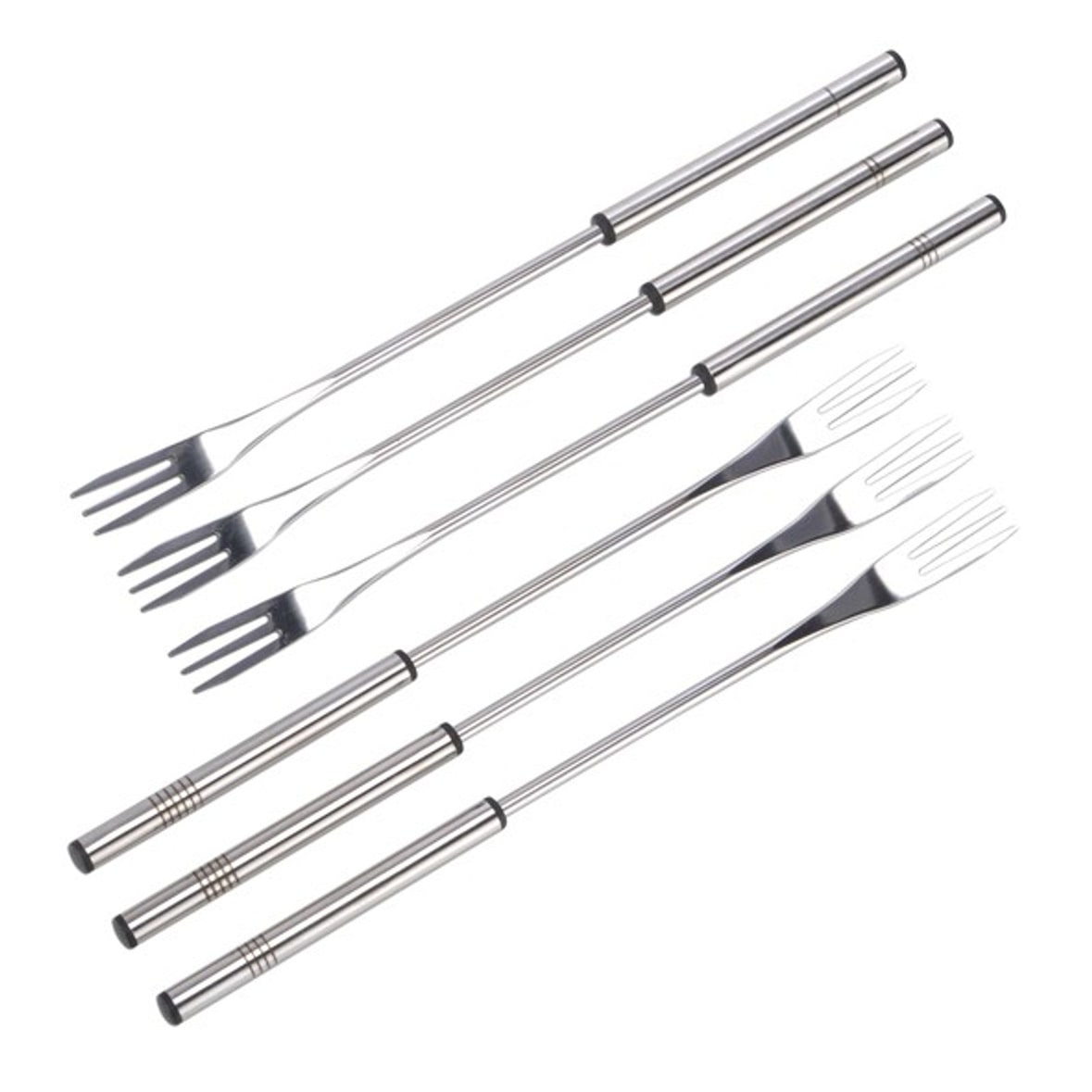 6x Edelstahl Fonduegabeln, Fondueset