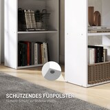 thumbnail of Schreibtisch 120x55x120 cm mit Regal und Ablagefächern Weiß, große Arbeitsfläche, vielseitig als Arbeits oder Esstisch, pflegeleicht