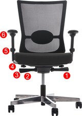 thumbnail of Silla de oficina MERRYFAIR Forte, silla de escritorio, función deslizante ergonómica ~ negro