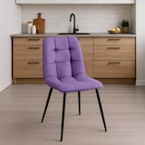 thumbnail of Lote de 4 sillas de comedor Antibes tela Lila