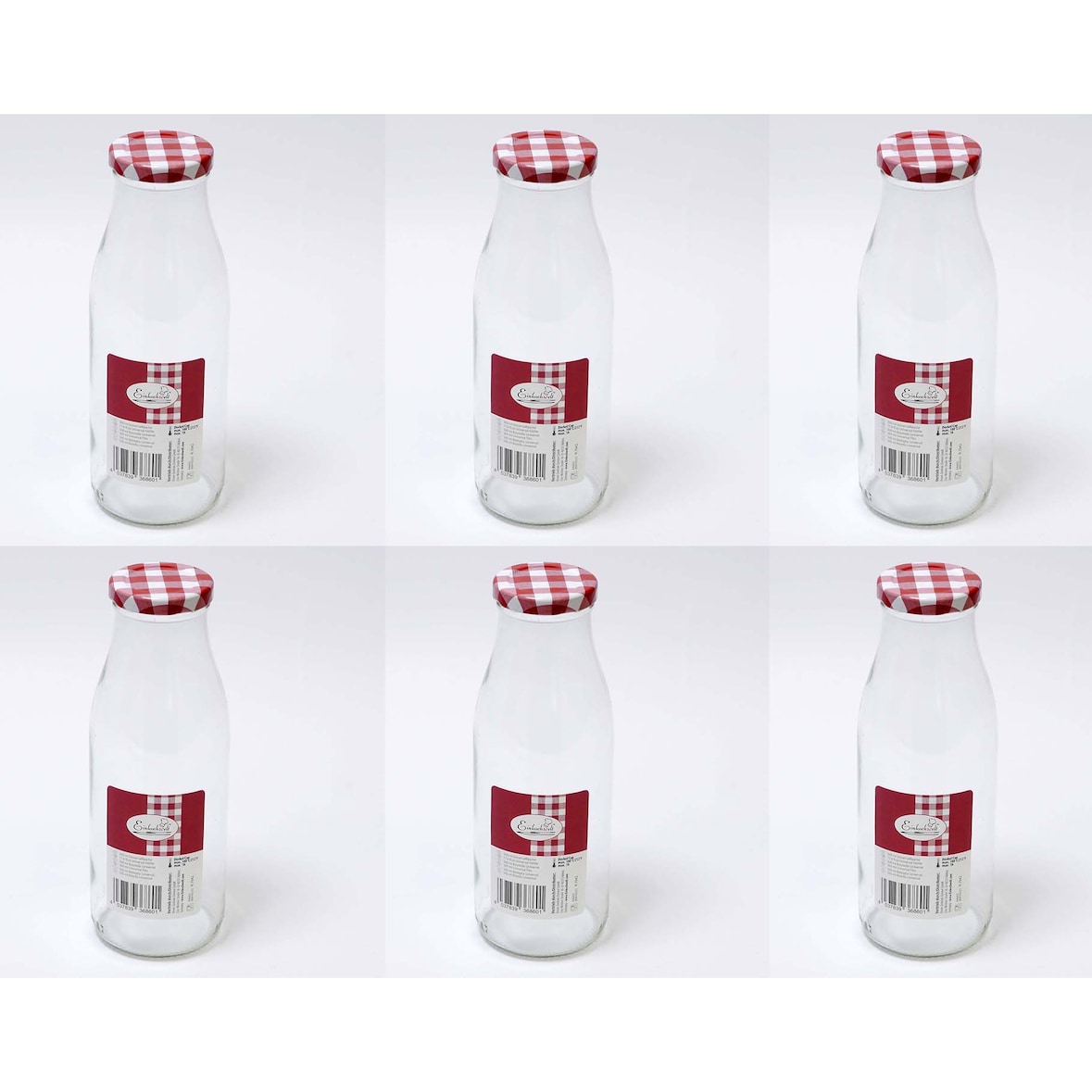 Einmachflasche Einkochflasche 500 ml Flasche [6 Stück] mit Schraubverschluß