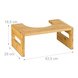 thumbnail of Relaxdays Toilettenhocker, Stuhlgang Unterstützung, WC Hocker für Erwachsene, Bambus, HxBxT: 18,5 x 43,5 x 28 cm, natur