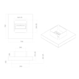 thumbnail of Vloerstaande bio-ethanolhaard voor binnen en buiten Panarea Wit 70x70x35