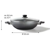 thumbnail of STONELINE® Wok 32 cm, mit Deckel, Aluguss Wokpfanne beschichtet, Backofen & Induktion geeignet
