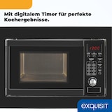 thumbnail of Exquisit Einbau-Mikrowellenherd, 20 Liter, Mikrowelle + Grill, 8 automatische Kochprogramme,EMW20.1 G schwarz
