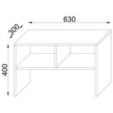 thumbnail of VCM Beistelltisch & Couchtisch Nachto Sonoma-Eiche (Sägerau) H. 40 x B. 63 x T. 30 cm