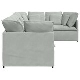 thumbnail of vidaXL Modulares Sofa mit Kissen Samt Hellgrau