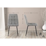 thumbnail of Esszimmerstuhl Antibes Stoff hellgrau