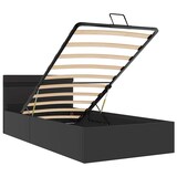 thumbnail of vidaXL Bedframe met opslag hydraulisch LED kunstleer zwart 90x200 cm
