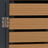 thumbnail of Décoshop26 - Doppelter Abfallbehälter mit integriertem Pflanzgefäß 124 x 134 x 84 cm WPC und Edelstahl mit Teak-Finish 04_0008998
