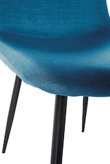 thumbnail of Décoshop26 - Esszimmerstuhl x1 schlichtes Design mit schwarzen Metallbeinen und blauem Stoffsitz 10_0002070