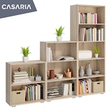 thumbnail of CASARIA® Bücherregal Holz Eiche 3 Fächer 115x60x28cm Standregal Küche Büroregal