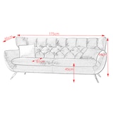 thumbnail of KAWOLA Sofa CHARME 2-Sitzer Velvet curry