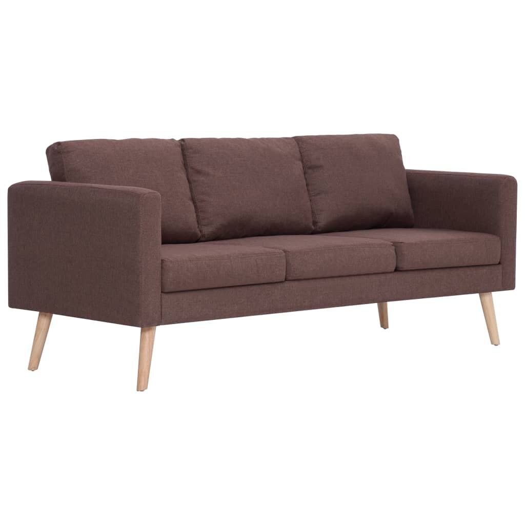 Helloshop26 - 3-Sitzer-Schlafsofa ausziehbares Gästebett Wohnzimmer-Tagesbett klappbar für den Innenbereich brauner Stoff 02_0018838