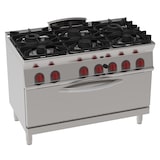 thumbnail of EURAST - Cocina 6 fuegos a gas 1 horno estático a gas che - 1200x700x900 mm - 37 Kw - 35760317
