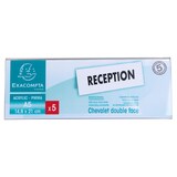 thumbnail of EXACOMPTA Portanome da tavolo per formato A5, cod. 85358D in PMMA (acrilico) alta trasparenza, resistente ai raggi UV. Confezione da 10 pezzi.