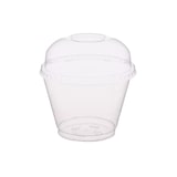 thumbnail of SET: Cups, klare Becher  225ml + Deckel ohne Loch - 800 Stück, transparentes recyceltes PET
