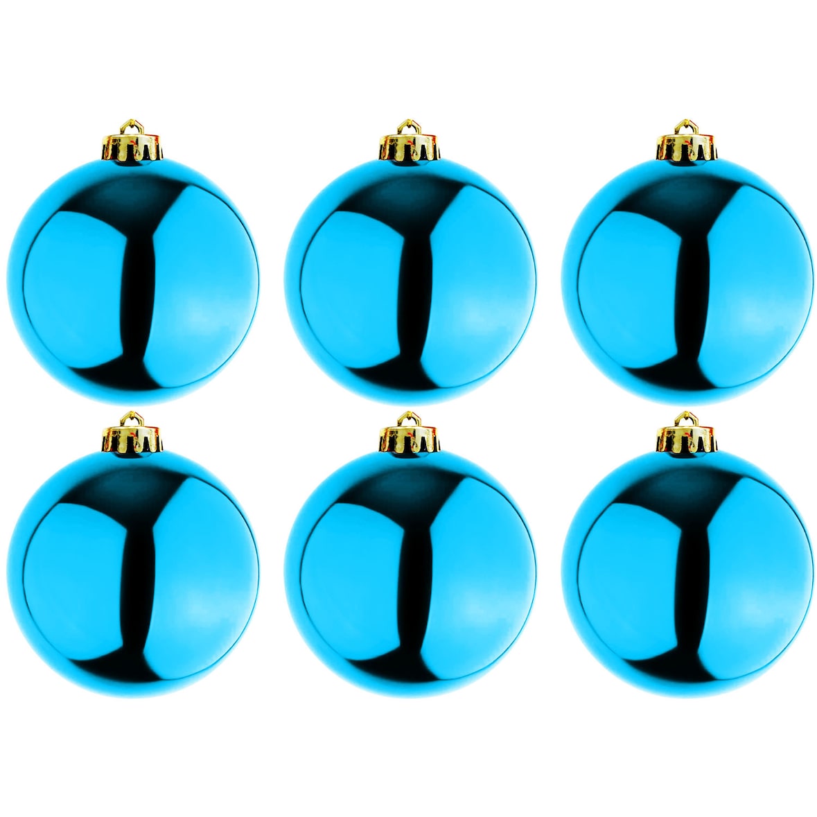 6 Stück XL Weihnachtsbaumkugeln Christbaumkugeln Petrol Ø 15cm