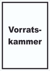 thumbnail of Vorratskammer Schild mit Text Pantry Reserve hochkant A5 Rückseite selbstklebend