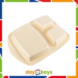 thumbnail of DayBays 1000 Stk. Dinner-Box 3 teilig 220x285x75 mm Champagner laminiert
