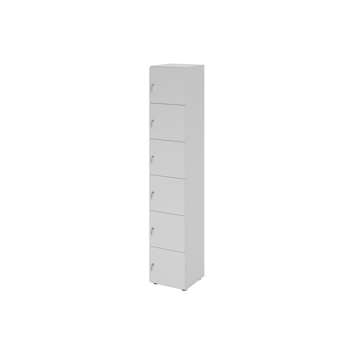 Hammerbacher-Schliessfachschrank 6OH Grau,6xDS-V264L6/5/5/DS