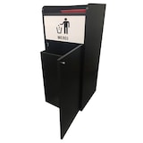 thumbnail of Poubelle snack en bois noir 100L