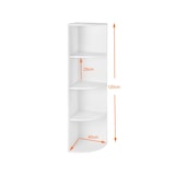 thumbnail of Eckregal Corner 120 Weiß Bücherregal Holz Standregal Eckregal