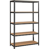 thumbnail of UAC Schwerlastregale 200 x 120 x 60 cm bis 875 kg belastbar, Stecksystem, Lagerregal, Werkstattregal, 5 verstellbare Ablagen, Metallregal, schwarz