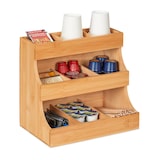thumbnail of Relaxdays Kaffee Organizer, 9 Fächer, Bambus, HBT: 24 x 26,5 x 17,5 cm, Kaffeestation & Teebeutel Aufbewahrung, natur