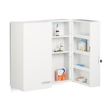 thumbnail of Relaxdays Medikamentenschrank XXL Premium Abschließbar 2-Türig, 11 Fächer HxBxT 53 x 53 x 20 cm Medizinschrank, weiß