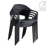 thumbnail of METRO PROFESSIONAL Gastro stapelbare armstoel Laveria, kunststof, zwart