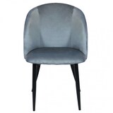 thumbnail of Sedia poltrona da interno ingresso salotto con struttura in acciaio e seduta rivestita in velluto colorato Camy -  Gray