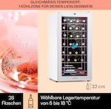 thumbnail of Klarstein Shiraz 28 Uno Weinkühlschrank 74l 28Fl Touch-Bedienfeld  5-18°C Weißes Glas