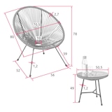 thumbnail of tectake Ensemble table et chaises de jardin Santana - beige - 404413