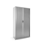 thumbnail of Rocada armario metálico persiana 102x198x45 ral 9006 incluye 4 baldas. color gris. medida 102x198x45cm (largo x alto x prof.)