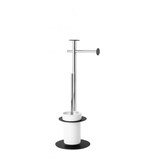 thumbnail of Portarrollos escobillero negro mate de pie redondo