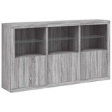 thumbnail of vidaXL Sideboard mit LED-Leuchten Grau Sonoma 181,5x37x100 cm
