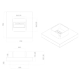 thumbnail of Vloerstaande bio-ethanolhaard voor binnen en buiten Panarea Wit 70x70x35