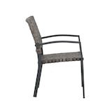 thumbnail of METRO PROFESSIONAL Fauteuil empilable Palermo, aluminium/poly rotin, gris foncé