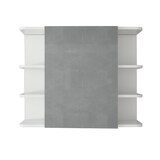 thumbnail of ML-Design Spiegelschrank Weiß 80x64x21 cm, Badezimmerschrank mit Tür & 8 Ablagen, MDF-Holz, Hängeschrank mit Spiegel für Bad & WC