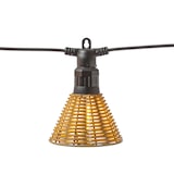 thumbnail of LED Lichterkette Lampenschirme in Korboptik Party Deko Boho koppelbar 4,5m