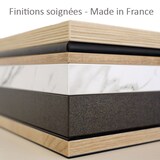 thumbnail of Restootab - Table Round pied blanc 120x70cm décor marbre perla