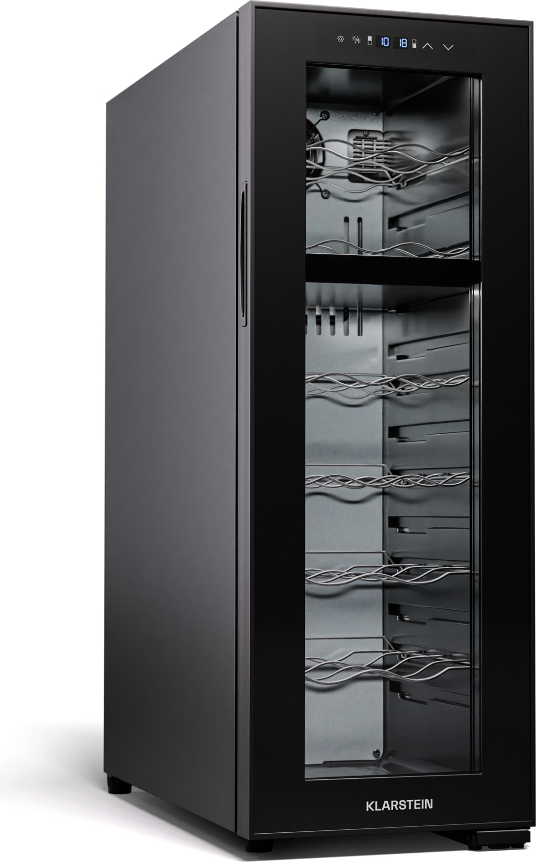 Klarstein Shiraz 18 Duo Weinkühlschrank 2 Zonen 53L/18 Flaschen 5-18 °C Touch Schwarz