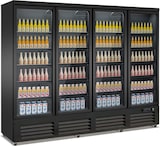 thumbnail of Kühlschrank KONDOR auf Räder | 4x Glastür + LED | 2000 Liter, HxBxT 205x250x70,5cm | 0/+10°C | Schwarz | + CHEFGASTRO Geschirrtuch