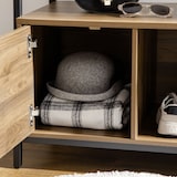 thumbnail of HOMCOM Perchero con Zapatero con Puerta 5 Ganchos y Estante Abierto 84x40x169 cm